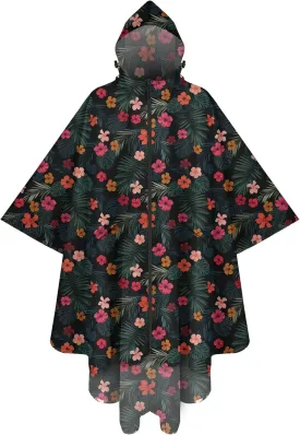 PTEROMY Hooded Rain Poncho for Adult with Pocket and Zipper, Waterproof Lightweight Raincoat for Men and Women