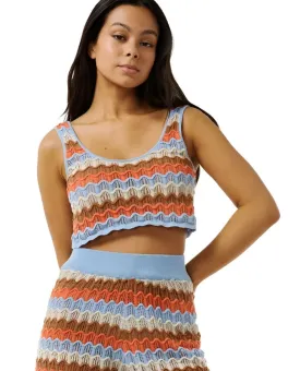 RIP CURL Women's Santorini Sun Crochet Tank Top Multi