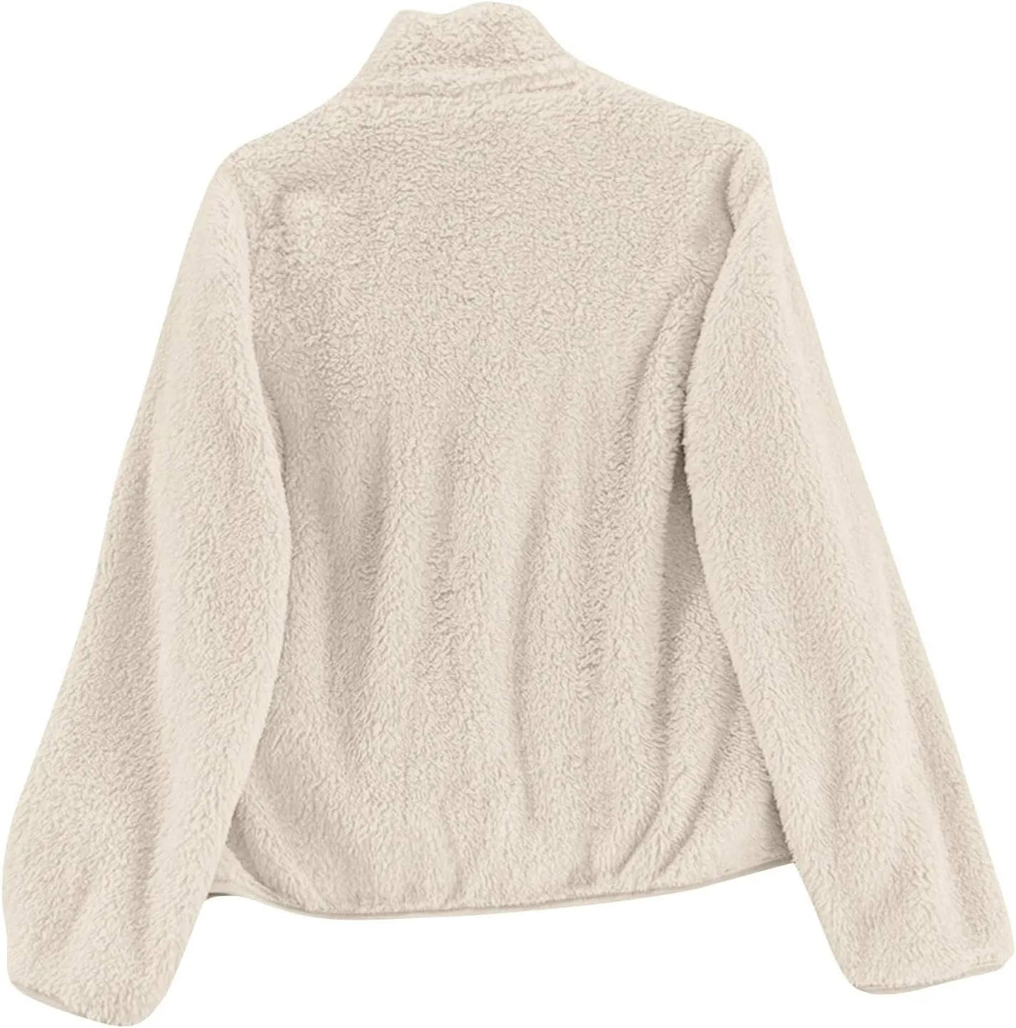 Sherpa Jacket Women Lightweight Fleece Zip Up Jackets Long Sleeve Cozy Soft Fluffy Fuzzy Sweater Coats with Pockets
