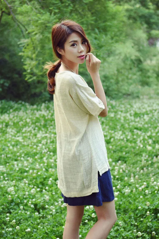 Simple woven tank thin breathable top J009-19