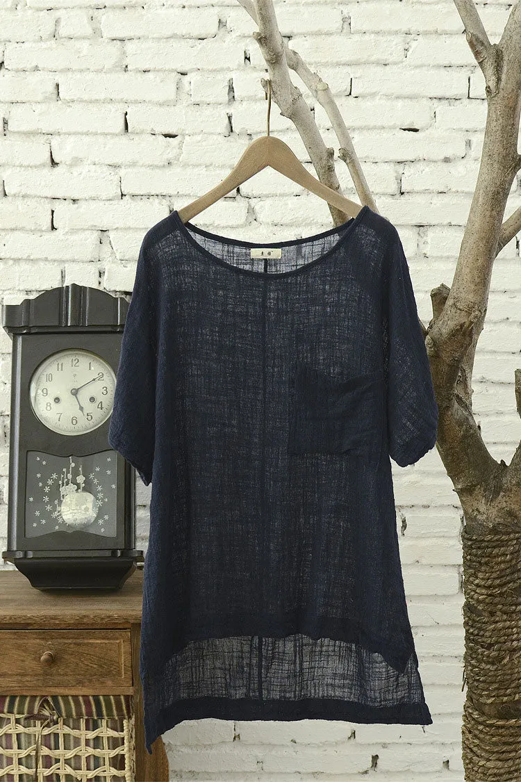 Simple woven tank thin breathable top J009-19