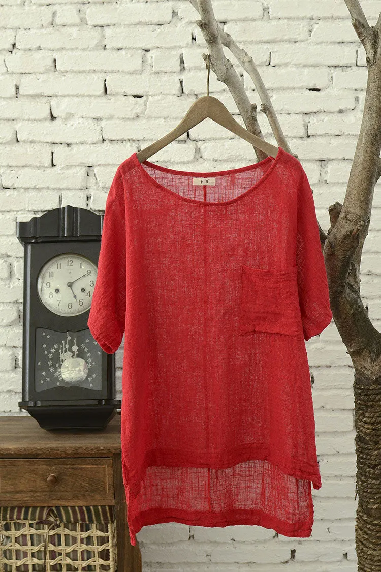 Simple woven tank thin breathable top J009-19