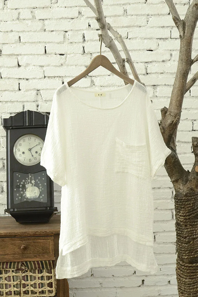 Simple woven tank thin breathable top J009-19