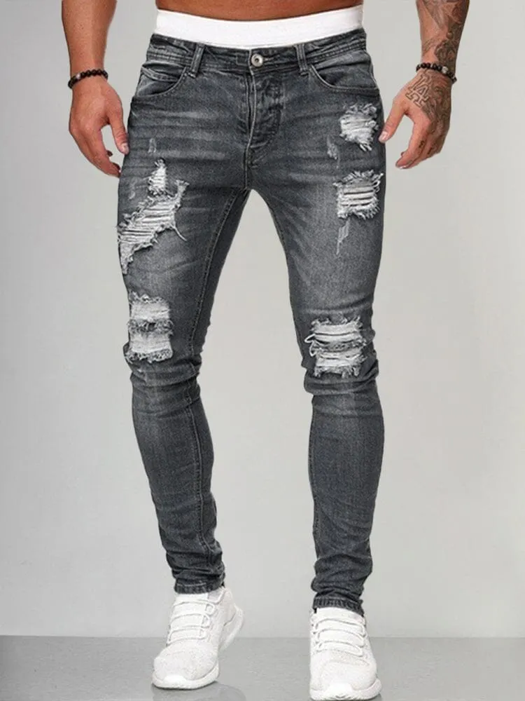 Slim Fit Torn Jeans