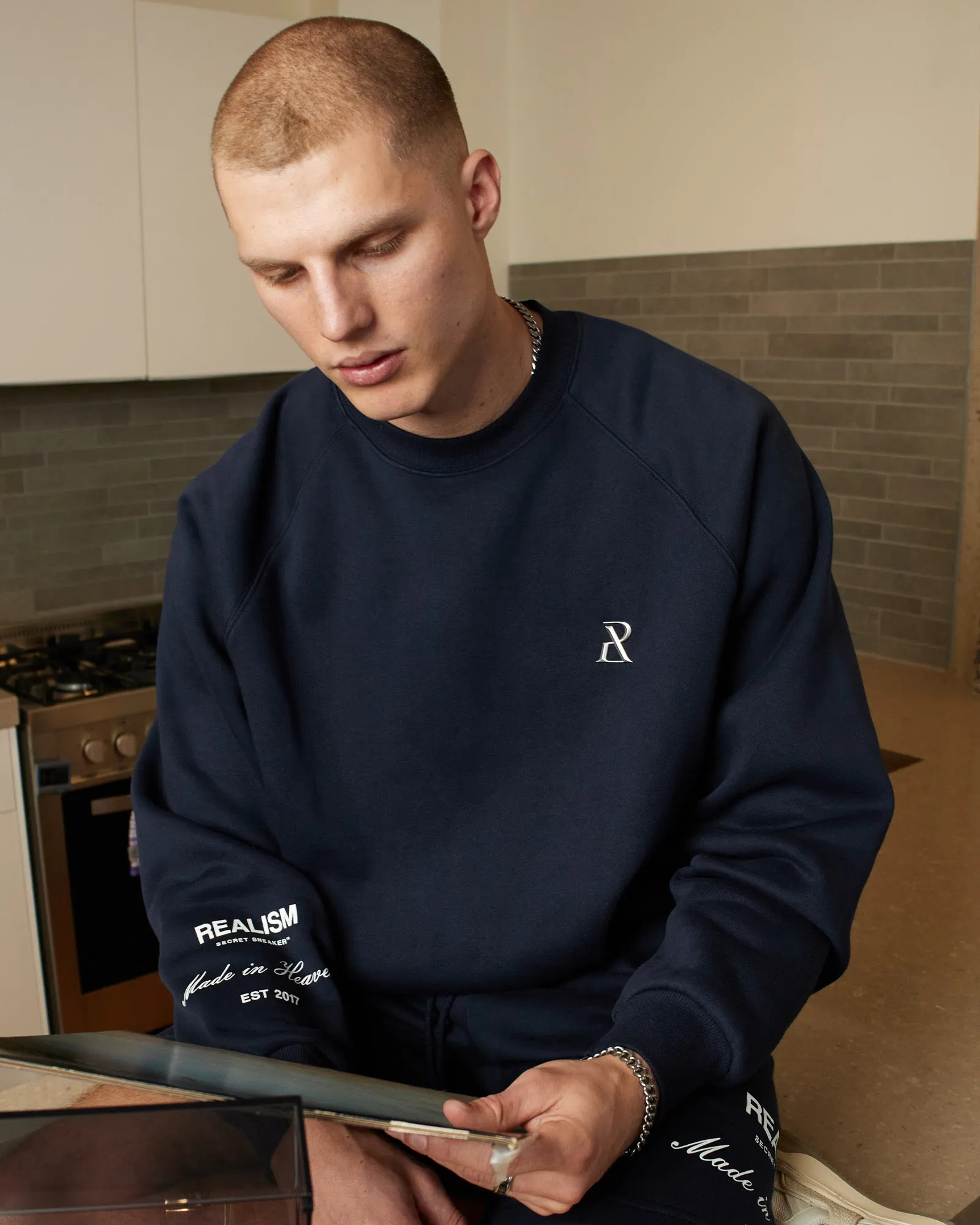 SSS REALISM RADIANT CREWNECK ROYAL NAVY