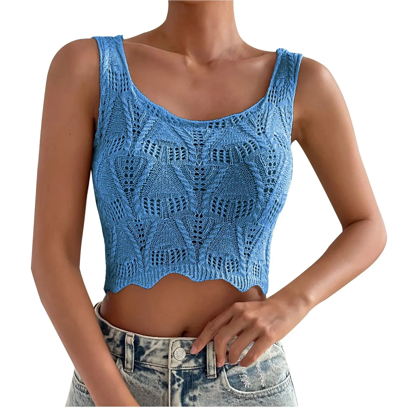 Summer 70's Crochet Tank