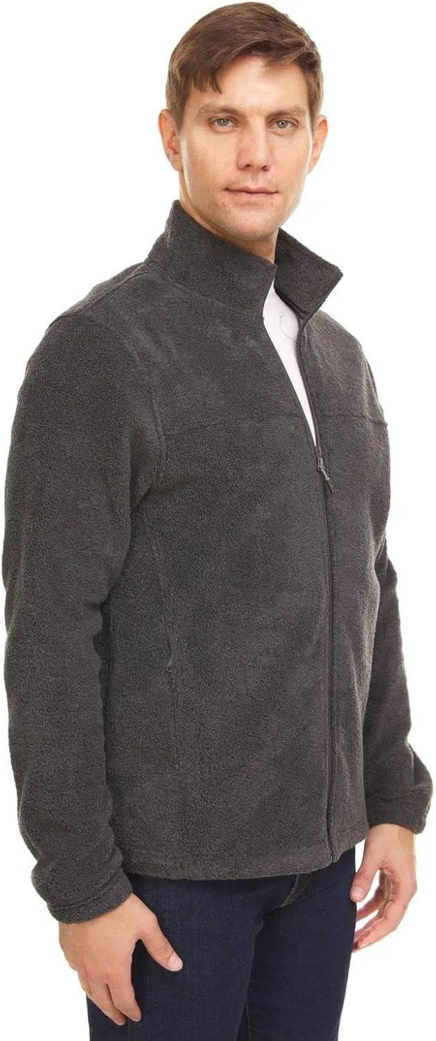 Swiss Alps Mens Full Zip Performance Polar Fleece Jacket Sweatshirt with Pockets