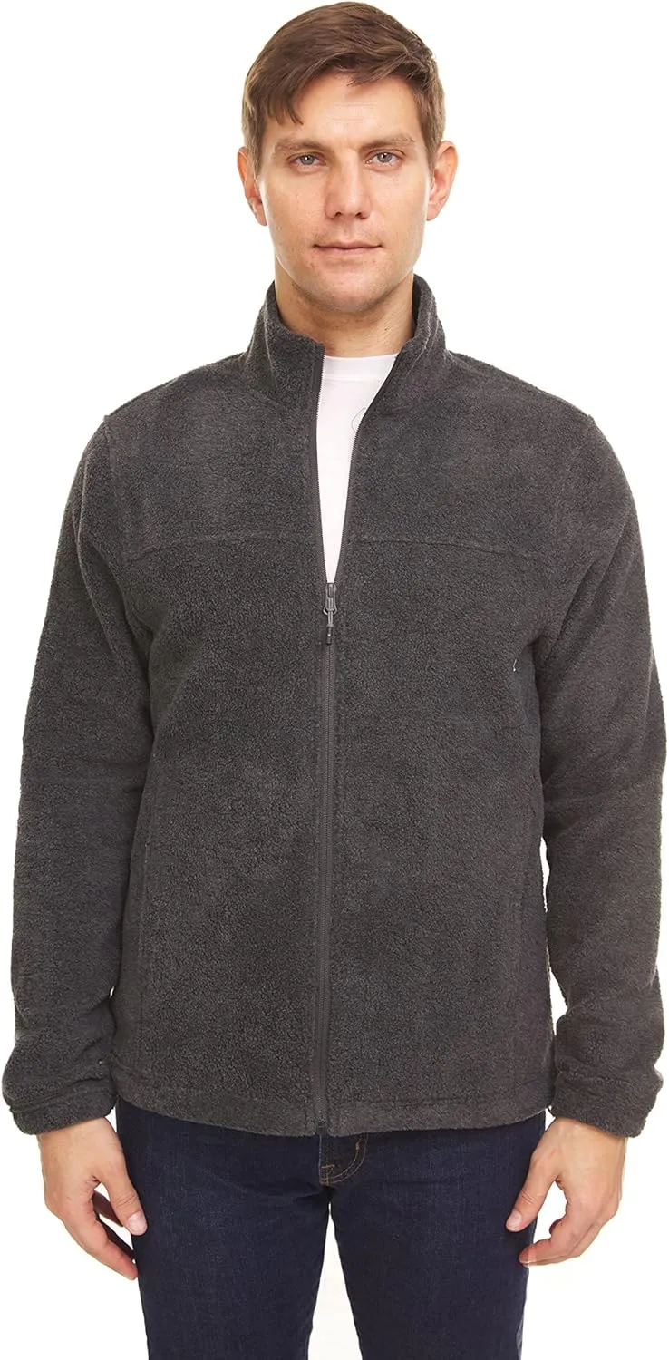 Swiss Alps Mens Full Zip Performance Polar Fleece Jacket Sweatshirt with Pockets
