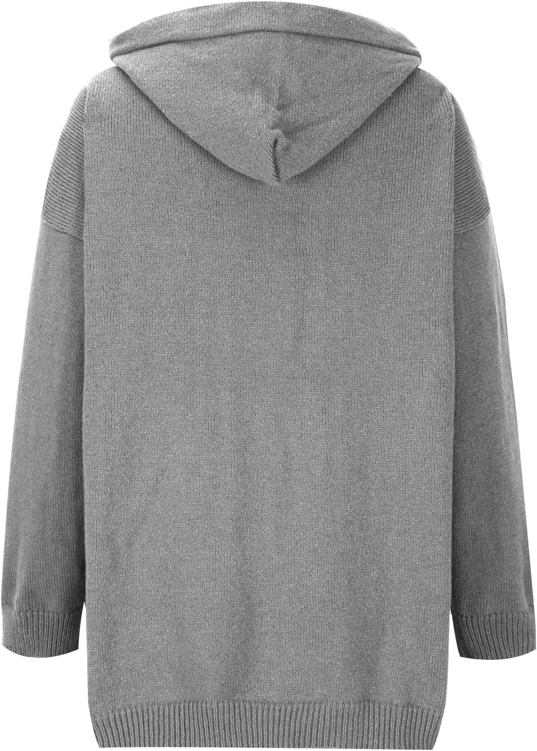 Thick Sweaters Cardigan for Women Plus Size Knitted Hooded Coat Long Sleeve Button Down Warm Jacket Hoodies with Pocket