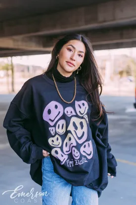Tri Delta Smiley Face PR Crewneck