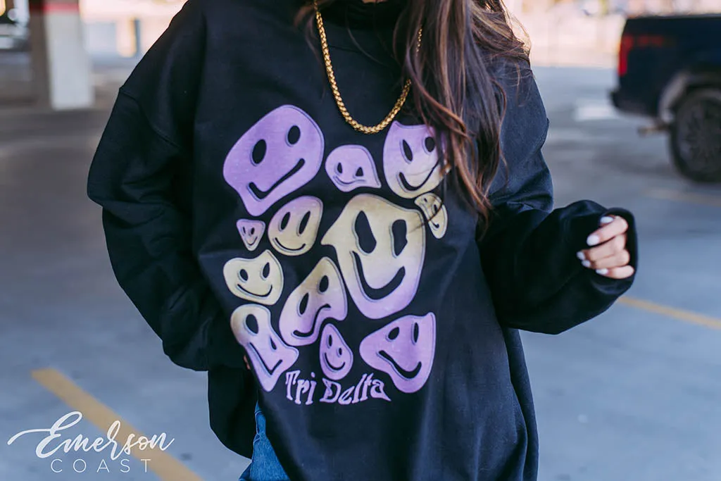 Tri Delta Smiley Face PR Crewneck