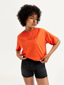 Women's Brand Logo Loose Fit T-Shirt