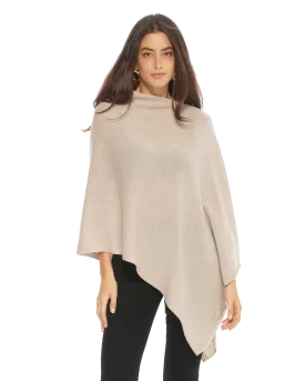 Women's Essential Pure Cashmere Poncho Beige