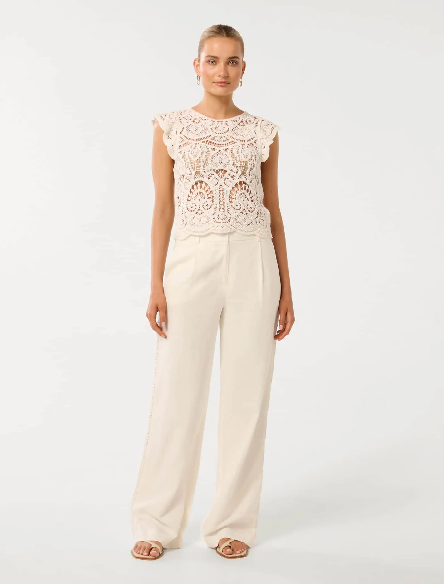Zara Frill Crochet Top