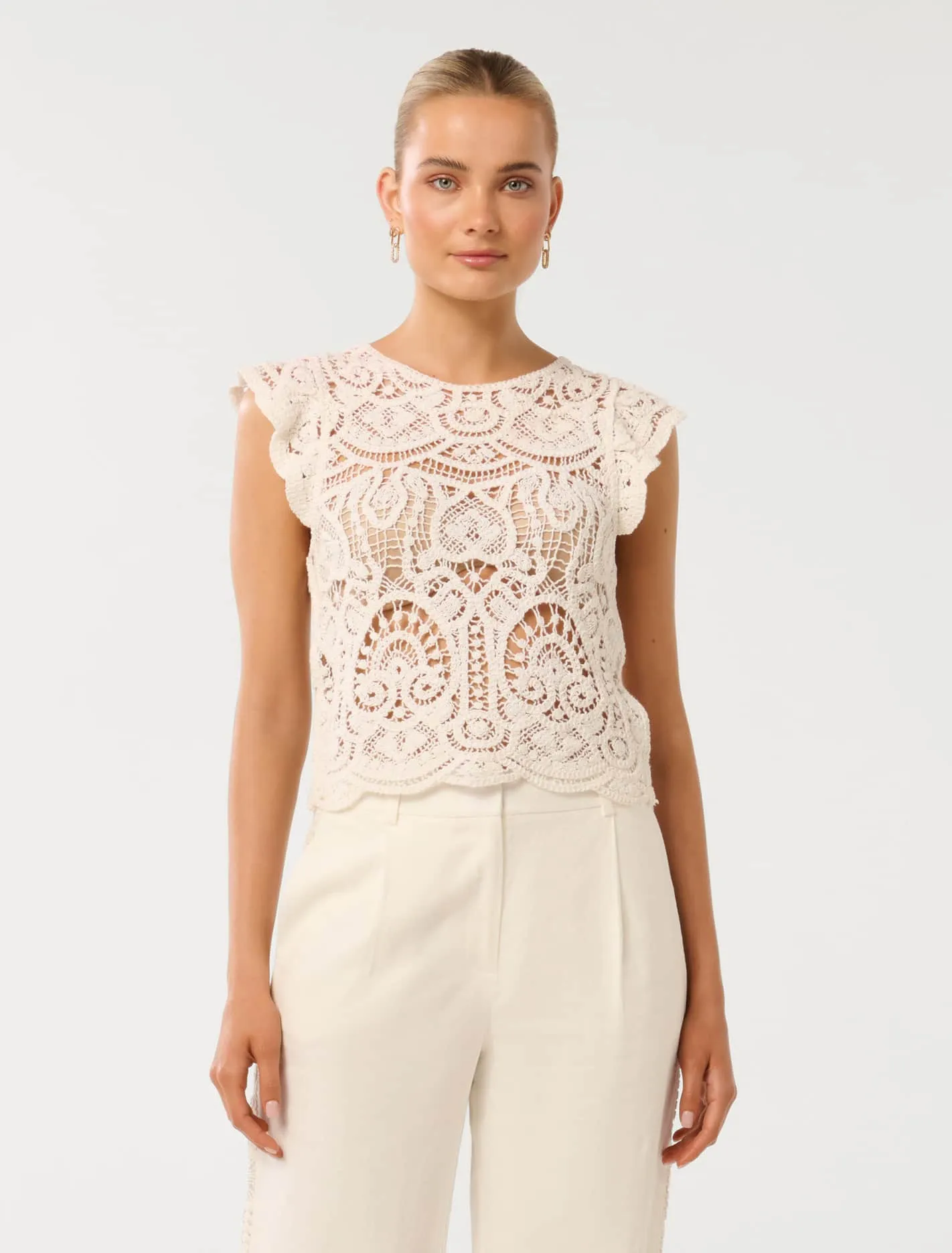 Zara Frill Crochet Top