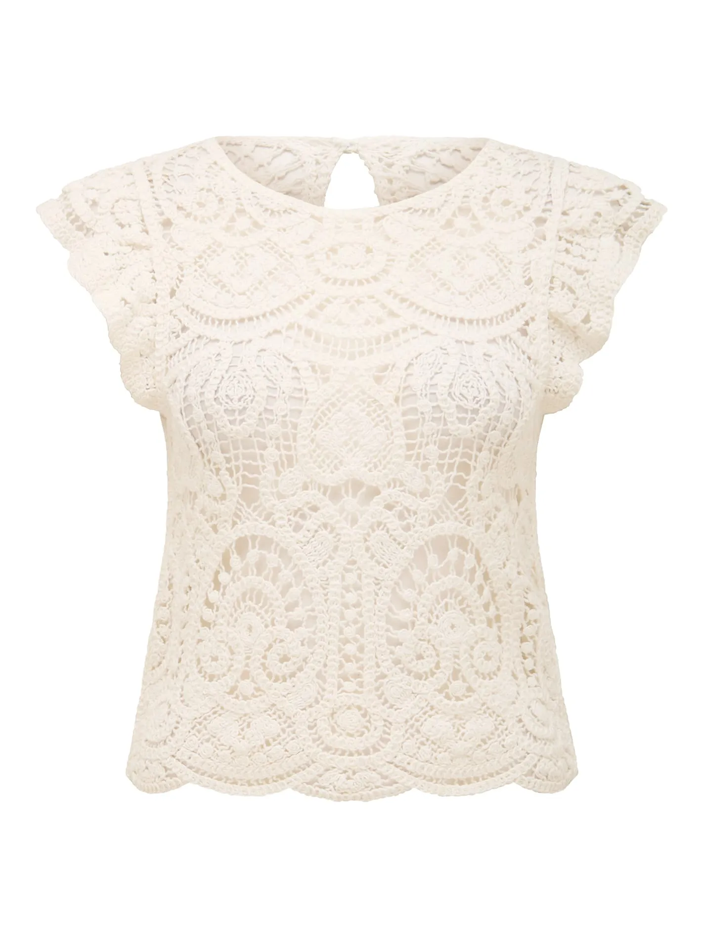 Zara Frill Crochet Top